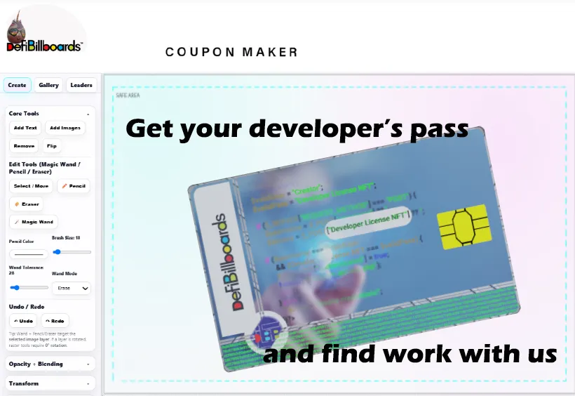 Mobile ad maker preview